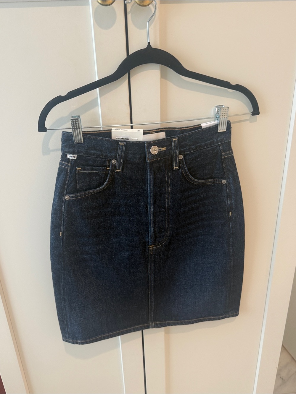 Citizens Of Humanity Dark Blue Denim Pencil Skirt